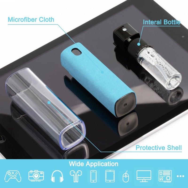 walrfid Screen Cleaner Touchscreen Mist Spray, Cleaning Kit for Electronic Phone TV, Laptop, Tablet, PC, Computer LCD Flat Screens, Eyeglasses, Compatible with iPhone iPad MacBook Pro - LightBlue - Image 2